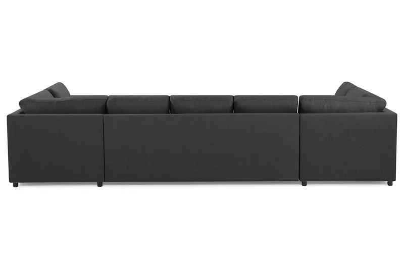 Crazy 5-istuttava U-muotoinen Sohva Kaksoisdivaanilla Kankaalla - Tummanharmaa - Huonekalut - Sohva - U-Sohva