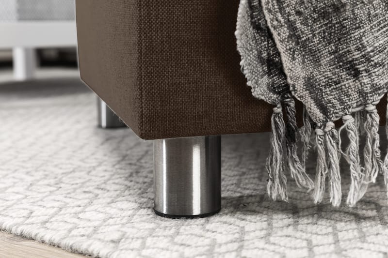 Crazy 5-istuttava Vasenkätinen U-muotoinen Sohva Divaanilla ja Divaanituolilla Kankaalla - Ruskea - Huonekalut - Sohva - U-Sohva