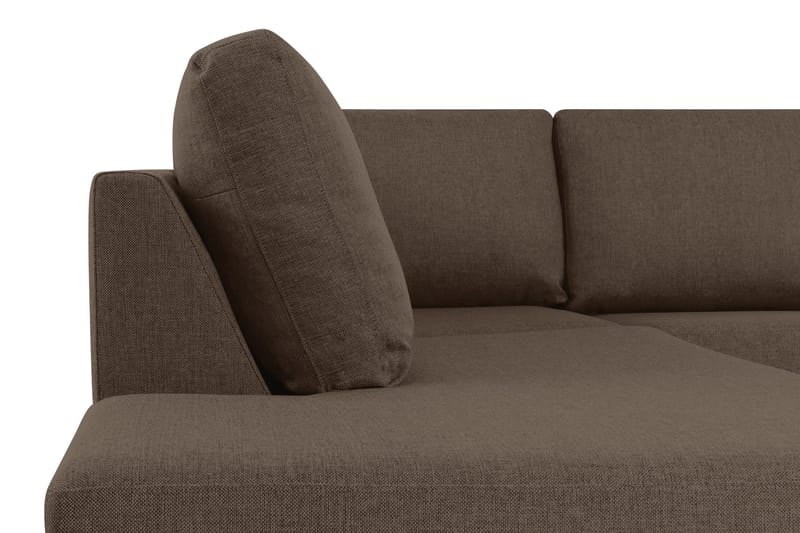 Crazy 5-istuttava Vasenkätinen U-muotoinen Sohva Divaanilla ja Divaanituolilla Kankaalla - Ruskea - Huonekalut - Sohva - U-Sohva