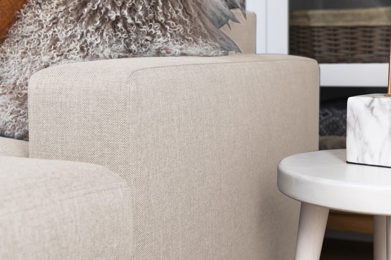 Crazy 5-istuttava Vasenkätinen U-muotoinen X-Large Sohva Divaanilla ja Divaanituolilla Kankaalla - Beige - Huonekalut - Sohva - Divaanisohva