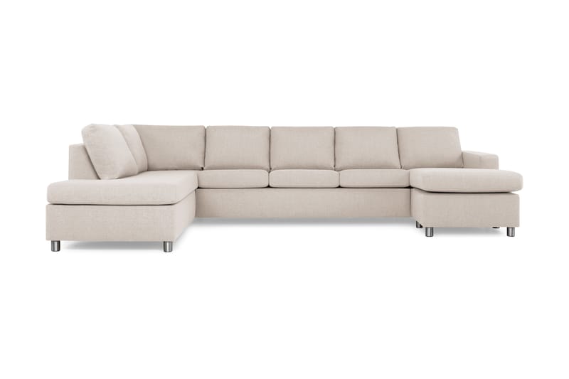 Crazy 5-istuttava Vasenkätinen U-muotoinen X-Large Sohva Divaanilla ja Divaanituolilla Kankaalla - Beige - Huonekalut - Sohva - Divaanisohva