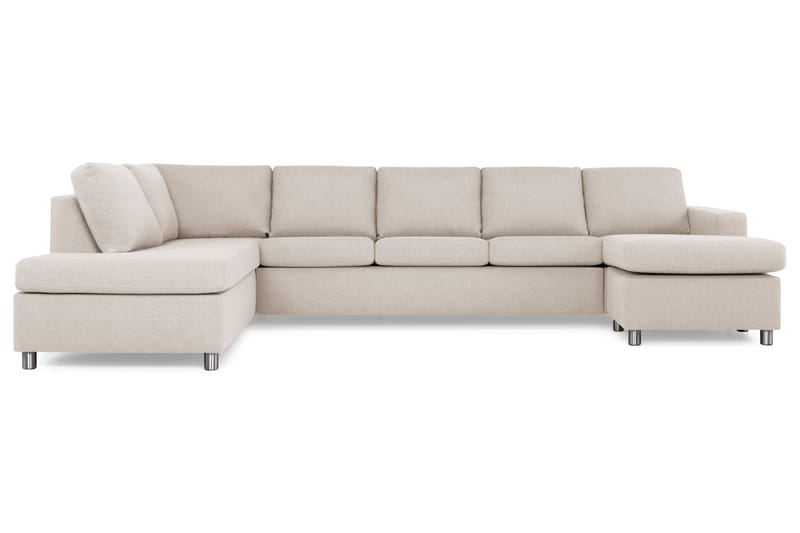 Crazy 5-istuttava Vasenkätinen U-muotoinen X-Large Sohva Divaanilla ja Divaanituolilla Kankaalla - Beige - Huonekalut - Sohva - Divaanisohva