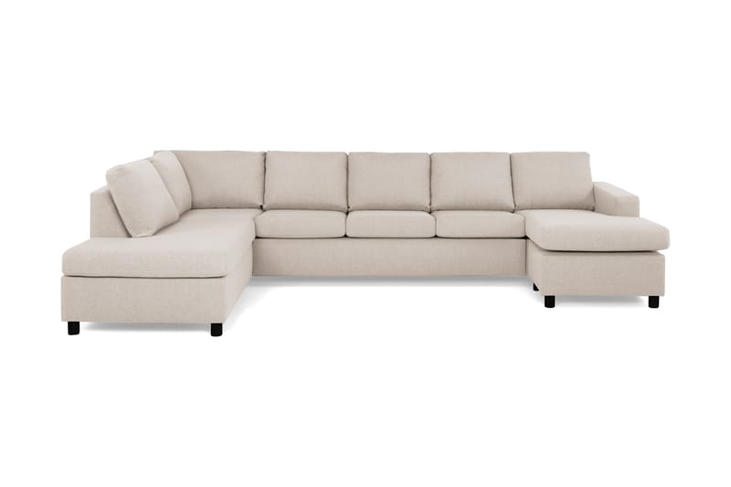 Crazy 5-istuttava Vasenkätinen U-muotoinen X-Large Sohva Divaanilla ja Divaanituolilla Kankaalla - Beige - Huonekalut - Sohva - Divaanisohva