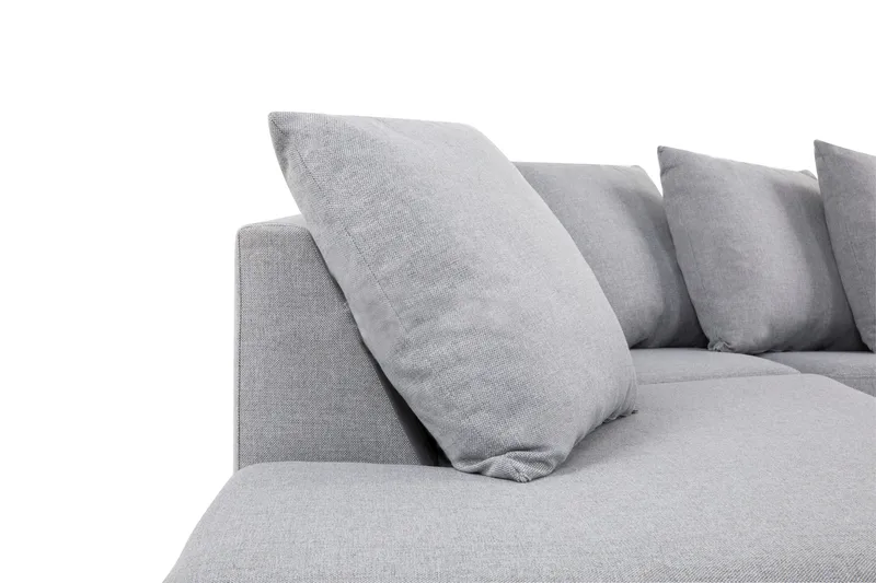 Crazy 5-istuttava Vasenkätinen U-muotoinen X-Large Sohva Divaanilla ja Schäslongilla Kankaalla sis. Kuorityynyt - Harmaa - Huonekalut - Sohva - U-Sohva