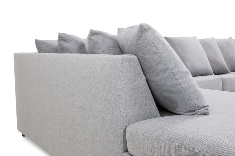 Crazy 5-istuttava Vasenkätinen U-muotoinen X-Large Sohva Divaanilla ja Schäslongilla Kankaalla sis. Kuorityynyt - Harmaa - Huonekalut - Sohva - U-Sohva