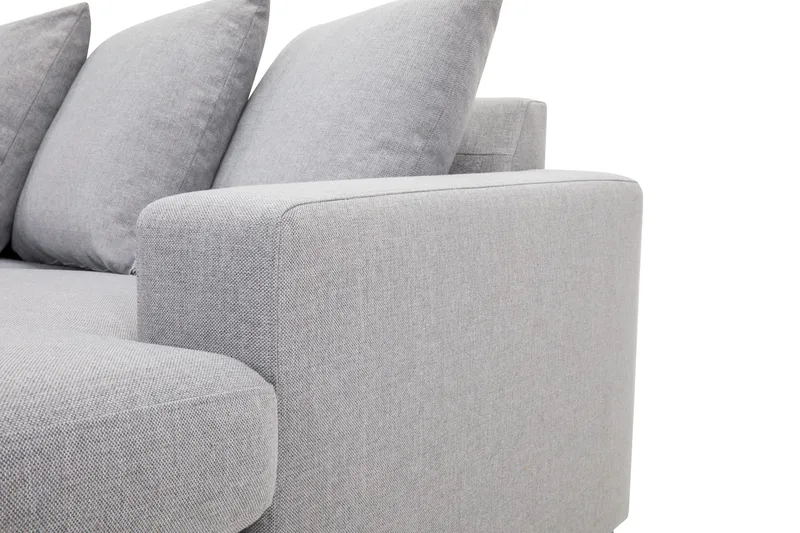 Crazy 5-istuttava Vasenkätinen U-muotoinen X-Large Sohva Divaanilla ja Schäslongilla Kankaalla sis. Kuorityynyt - Harmaa - Huonekalut - Sohva - U-Sohva