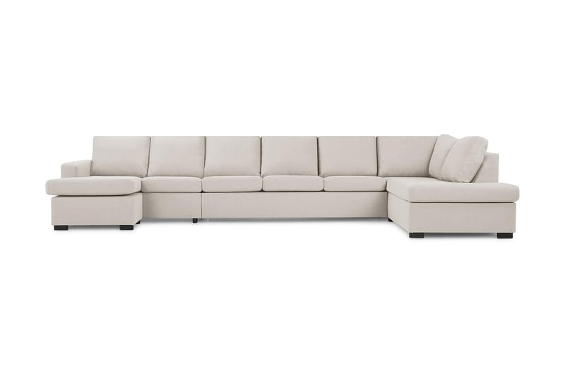 Crazy 6-istuttava Oikeakätinen U-muotoinen XX-Large Sohva Divaanilla ja Divaanituolilla Kankaalla - Beige - Huonekalut - Sohva - Divaanisohva