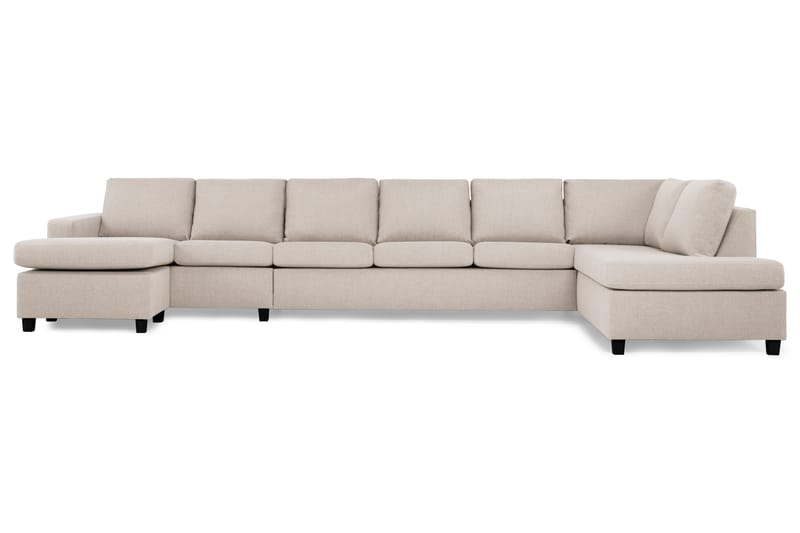 Crazy 6-istuttava Oikeakätinen U-muotoinen XX-Large Sohva Divaanilla ja Divaanituolilla Kankaalla - Beige - Huonekalut - Sohva - Divaanisohva
