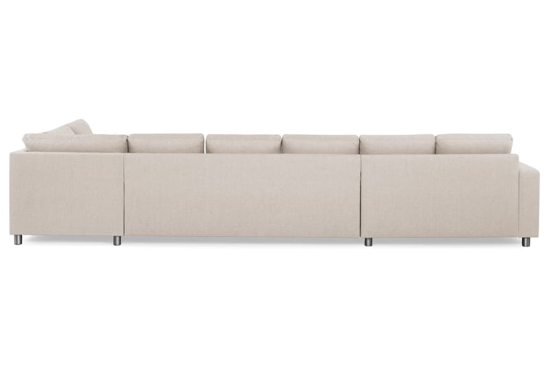 Crazy 6-istuttava Oikeakätinen U-muotoinen XX-Large Sohva Divaanilla ja Divaanituolilla Kankaalla - Beige - Huonekalut - Sohva - Divaanisohva