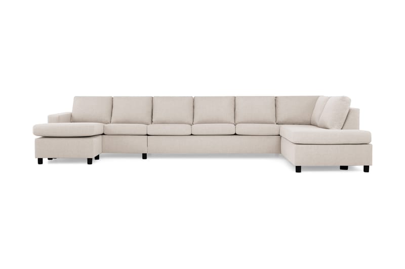 Crazy 6-istuttava Oikeakätinen U-muotoinen XX-Large Sohva Divaanilla ja Divaanituolilla Kankaalla - Beige - Huonekalut - Sohva - Divaanisohva