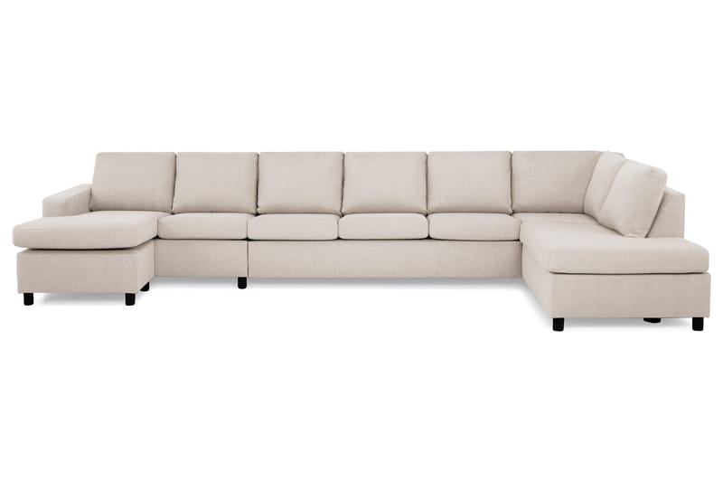 Crazy 6-istuttava Oikeakätinen U-muotoinen XX-Large Sohva Divaanilla ja Divaanituolilla Kankaalla - Beige - Huonekalut - Sohva - Divaanisohva