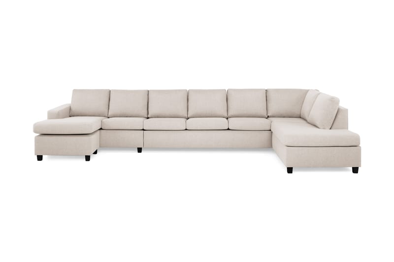 Crazy 6-istuttava Oikeakätinen U-muotoinen XX-Large Sohva Divaanilla ja Divaanituolilla Kankaalla - Beige - Huonekalut - Sohva - Divaanisohva