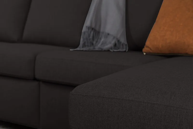 Crazy 6-istuttava Vasenkätinen U-muotoinen XX-Large Sohva Divaanilla ja Divaanituolilla Kankaalla - Antrasiitti - Huonekalut - Sohva - U-Sohva