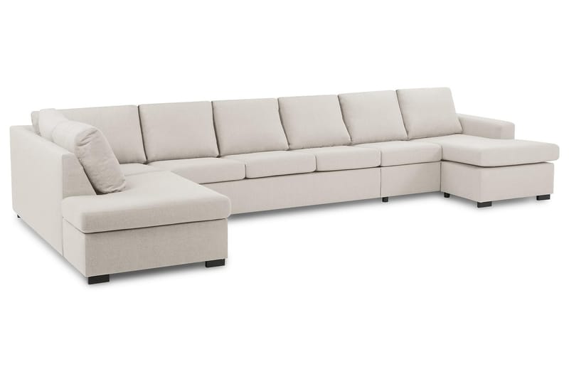 Crazy 6-istuttava Vasenkätinen U-muotoinen XX-Large Sohva Divaanilla ja Divaanituolilla Kankaalla - Beige - Huonekalut - Sohva - Divaanisohva