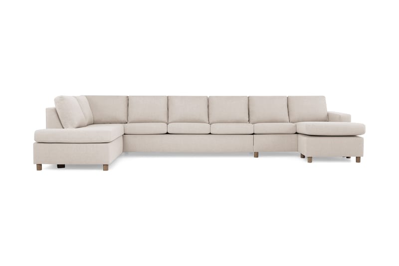 Crazy 6-istuttava Vasenkätinen U-muotoinen XX-Large Sohva Divaanilla ja Divaanituolilla Kankaalla - Beige - Huonekalut - Sohva - Divaanisohva