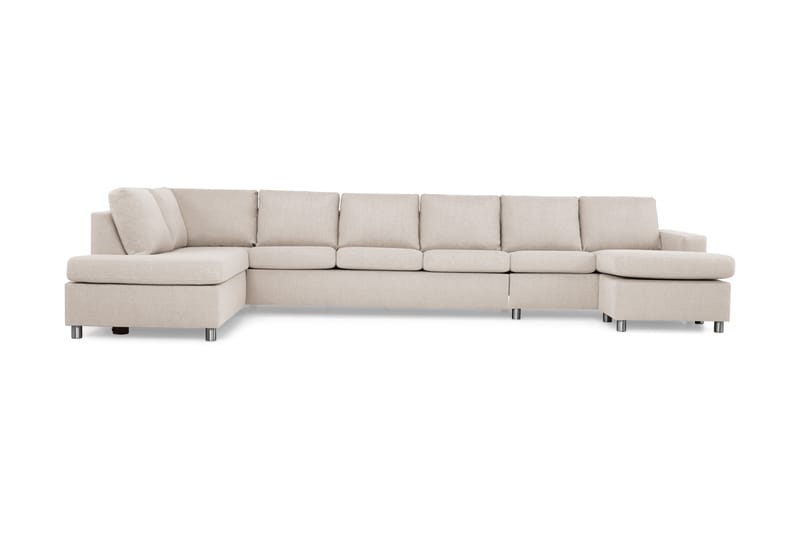 Crazy 6-istuttava Vasenkätinen U-muotoinen XX-Large Sohva Divaanilla ja Divaanituolilla Kankaalla - Beige - Huonekalut - Sohva - Divaanisohva
