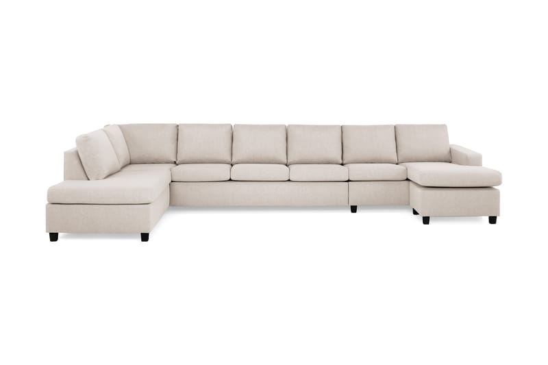 Crazy 6-istuttava Vasenkätinen U-muotoinen XX-Large Sohva Divaanilla ja Divaanituolilla Kankaalla - Beige - Huonekalut - Sohva - Divaanisohva