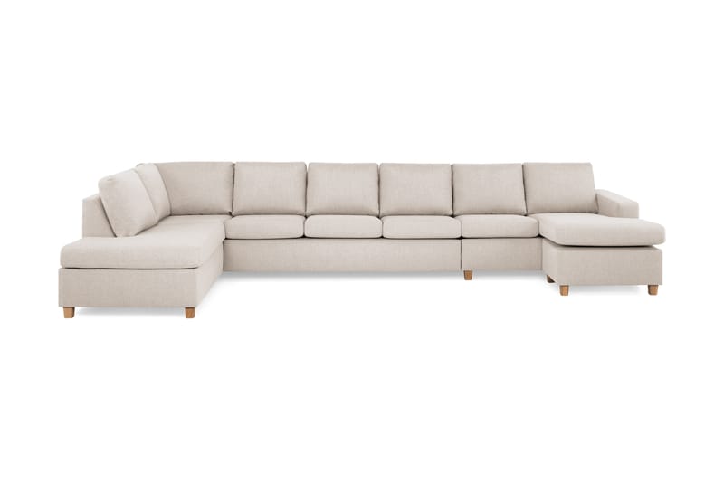 Crazy 6-istuttava Vasenkätinen U-muotoinen XX-Large Sohva Divaanilla ja Divaanituolilla Kankaalla - Beige - Huonekalut - Sohva - Divaanisohva