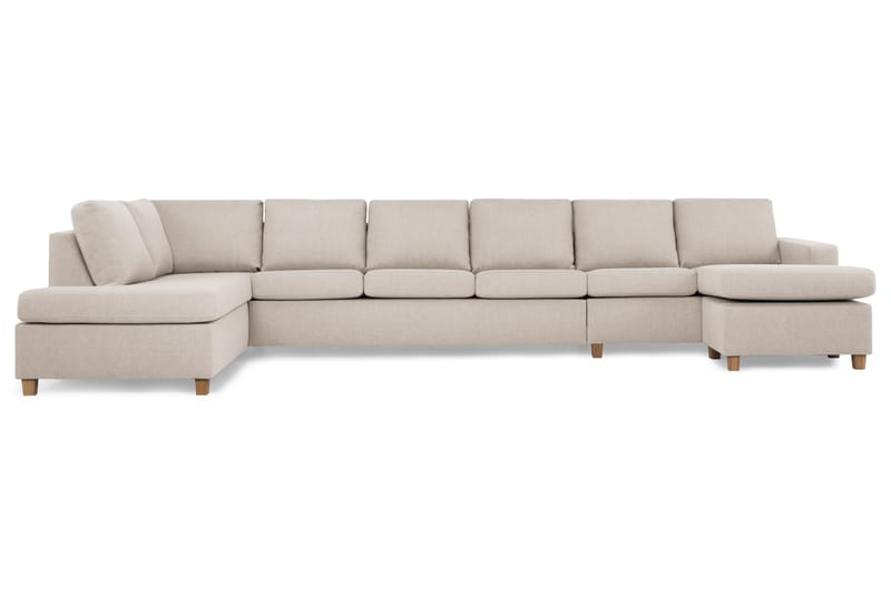 Crazy 6-istuttava Vasenkätinen U-muotoinen XX-Large Sohva Divaanilla ja Divaanituolilla Kankaalla - Beige - Huonekalut - Sohva - Divaanisohva