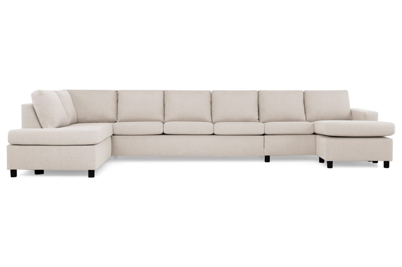 Crazy 6-istuttava Vasenkätinen U-muotoinen XX-Large Sohva Divaanilla ja Divaanituolilla Kankaalla - Beige - Huonekalut - Sohva - Divaanisohva