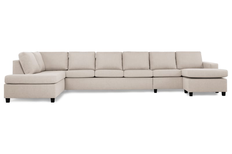 Crazy 6-istuttava Vasenkätinen U-muotoinen XX-Large Sohva Divaanilla ja Divaanituolilla Kankaalla - Beige - Huonekalut - Sohva - Divaanisohva