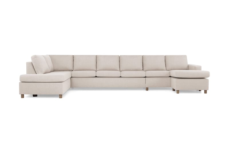 Crazy 6-istuttava Vasenkätinen U-muotoinen XX-Large Sohva Divaanilla ja Divaanituolilla Kankaalla - Beige - Huonekalut - Sohva - U-Sohva