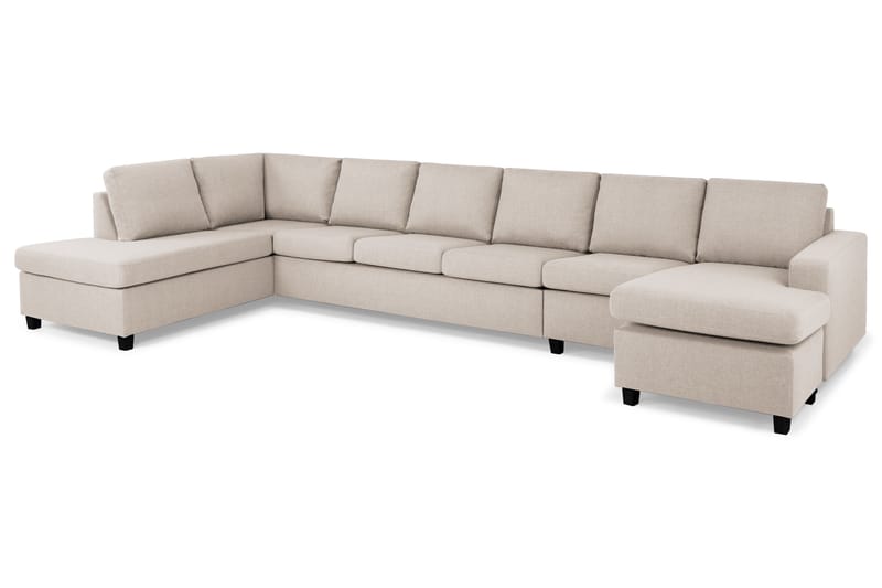 Crazy 6-istuttava Vasenkätinen U-muotoinen XX-Large Sohva Divaanilla ja Divaanituolilla Kankaalla - Beige - Huonekalut - Sohva - Divaanisohva