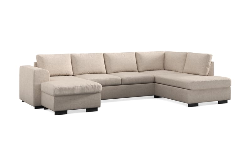 Link 4-istuttava Oikeakätinen U-muotoinen X-Large Sohva Divaanilla ja Divaaniosalla Kankaasta - Beige - Huonekalut - Sohva - U-Sohva