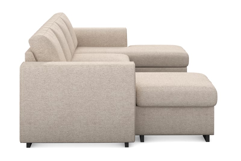 Link 4-istuttava U-muotoinen Sohva Kaksoisdivaanilla Kankaasta - Beige - Huonekalut - Sohva - U-Sohva