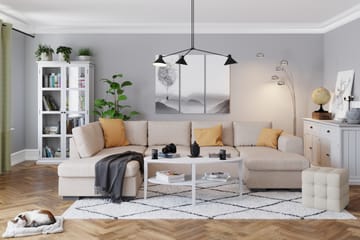 Link 4-istuttava Vasenkätinen U-muotoinen X-Large Sohva Divaanilla ja Divaaniosalla Kankaasta - Beige - Huonekalut - Sohva - U-Sohva