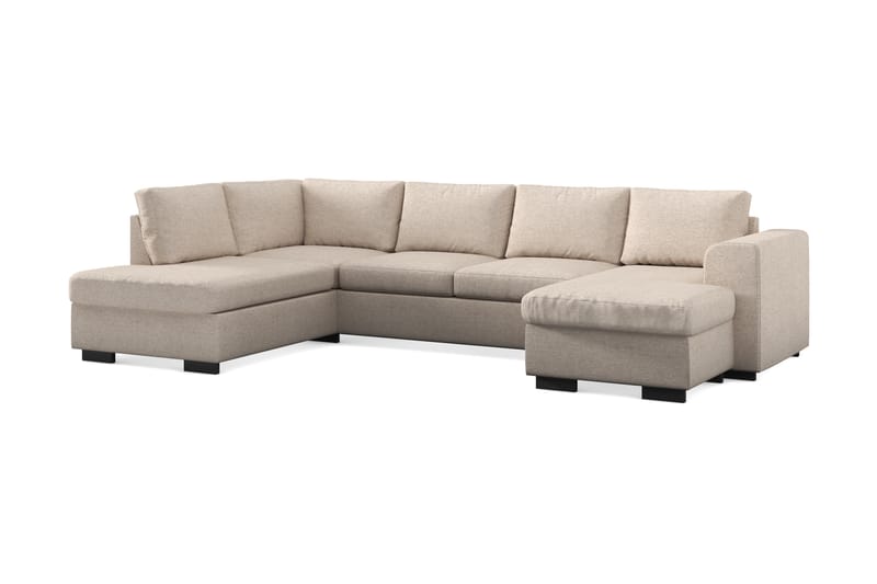 Link 4-istuttava Vasenkätinen U-muotoinen X-Large Sohva Divaanilla ja Divaaniosalla Kankaasta - Beige - Huonekalut - Sohva - U-Sohva