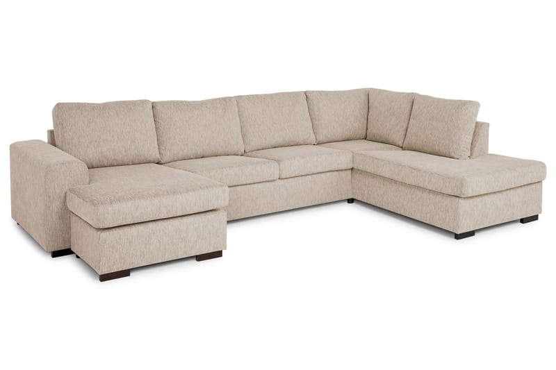 Link 5-istuttava Oikeakätinen U-muotoinen X-Large Sohva Divaanilla ja Divaaniosalla Kankaasta - Beige - Huonekalut - Sohva - U-Sohva