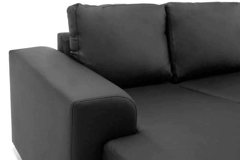 Link 5-istuttava Oikeakätinen U-muotoinen XX-Large Sohva Divaanilla ja Divaaniosalla Keinonahkasta - Musta - Huonekalut - Sohva - U-Sohva