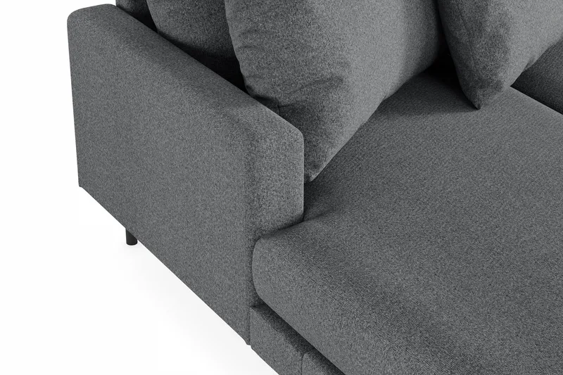 Menard 4-istuttava Oikeakätinen Suuri U-muotoinen Syvä Sohva Divaanilla ja Divaaniosalla Kankaasta - Tummanharmaa - Huonekalut - Sohva - U-Sohva