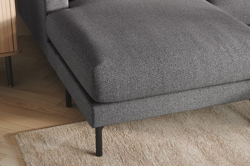 Menard 4-istuttava Oikeakätinen Suuri U-muotoinen Syvä Sohva Divaanilla ja Divaaniosalla Kankaasta - Tummanharmaa - Huonekalut - Sohva - U-Sohva