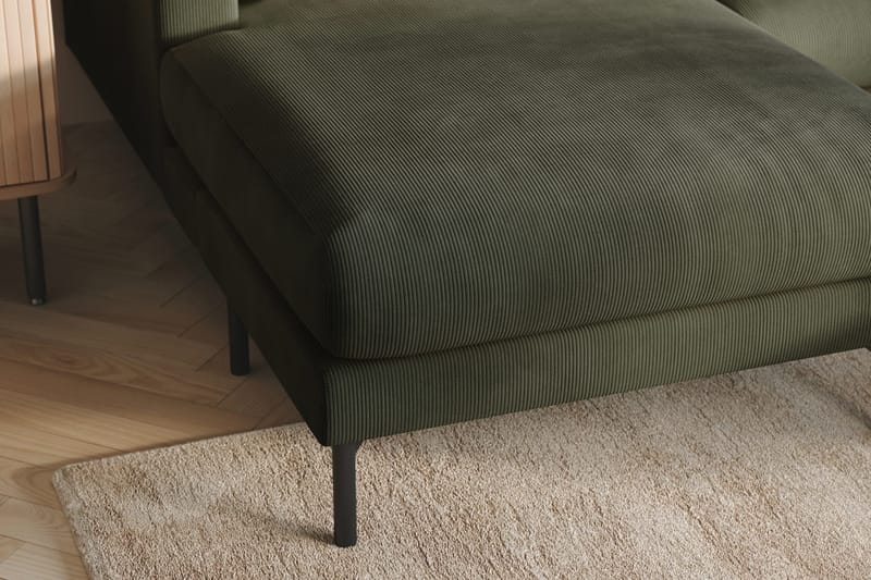 Menard 4-istuttava Oikeakätinen Suuri U-muotoinen Syvä Sohva Divaanilla ja Divaaniosalla Manchesterista - Tummanvihreä - Huonekalut - Sohva - U-Sohva