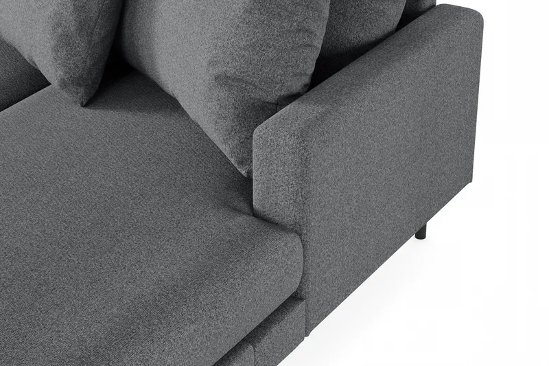 Menard 4-istuttava Vasenkätinen U-muotoinen Sohva Divaanilla ja Divaaniosalla Kankaasta - Tummanharmaa - Huonekalut - Sohva - U-Sohva