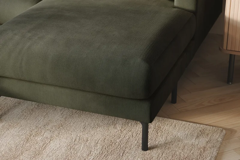 Menard 4-istuttava Vasenkätinen U-muotoinen Sohva Divaanilla ja Divaaniosalla Manchesterista - Tummanvihreä - Huonekalut - Sohva - U-Sohva