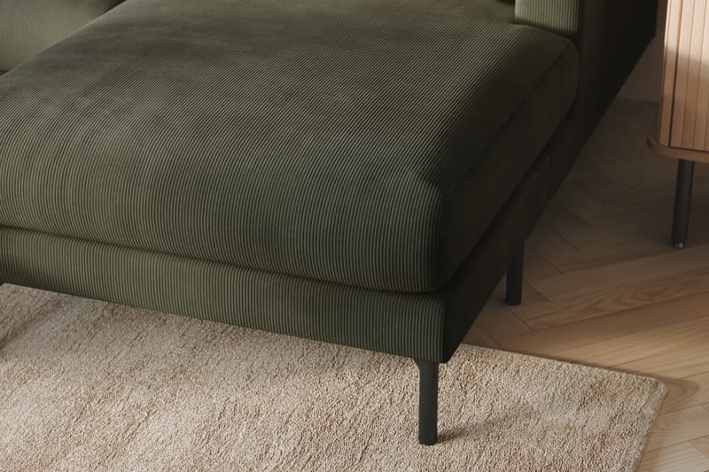 Menard 4-istuttava Vasenkätinen Suuri U-muotoinen Syvä Sohva Divaanilla ja Divaaniosalla Manchesterista - Tummanvihreä - Huonekalut - Sohva - U-Sohva