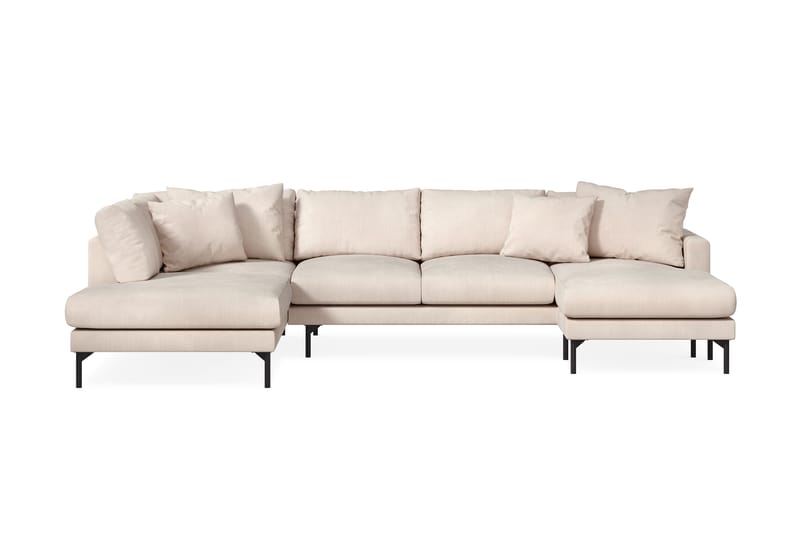Menard 4-istuttava Vasenkätinen U-muotoinen Large Sohva Divaanilla ja Divaaniosalla Manchesterista - Beige - Huonekalut - Sohva - U-Sohva