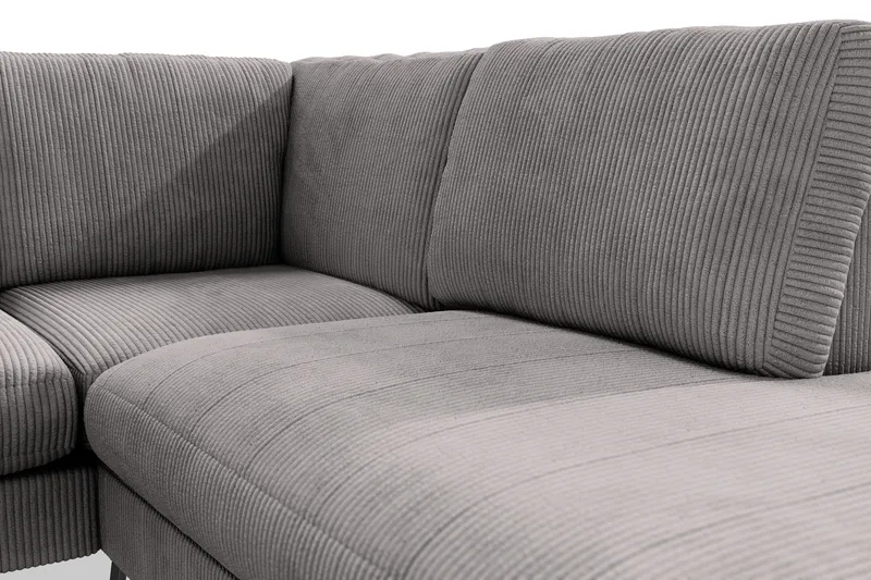Ocean Lyx 6-istuttava Oikeakätinen U-muotoinen Sohva Divaanilla ja Divaanituolilla + Rahi Manchester-kankaalla - Tummanharmaa - Huonekalut - Sohva - U-Sohva