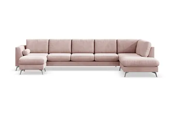 Ocean Lyx 6-istuttava Oikeakätinen U-muotoinen Sohva Divaanilla ja Divaanituolilla + Rahi Manchester-kankaalla