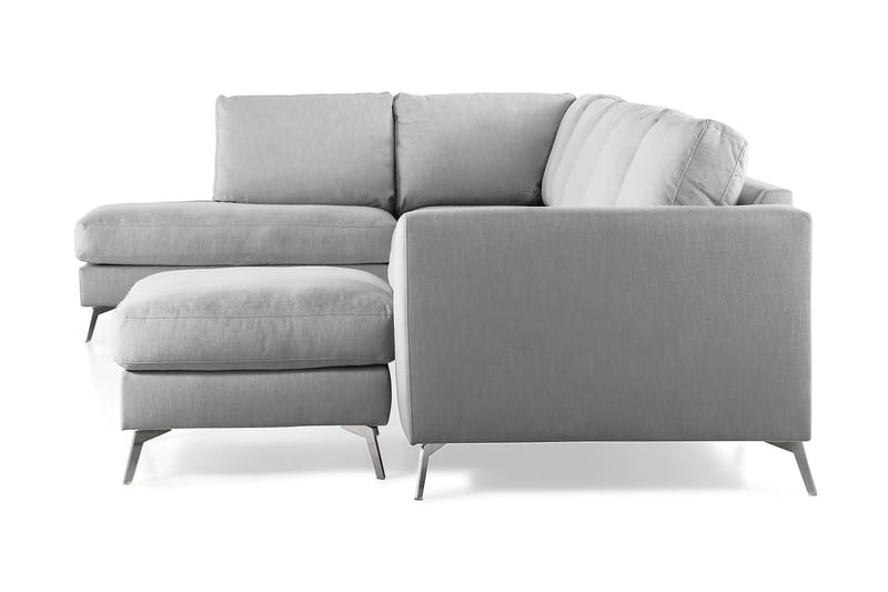 Ocean Lyx 6-istuttava Vasenkätinen U-muotoinen Sohva Divaanilla ja Divaanituolilla + Rahi Kankaalla - Harmaa - Huonekalut - Sohva - U-Sohva