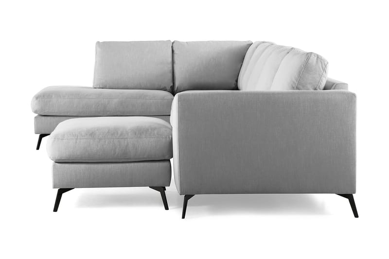 Ocean Lyx 6-istuttava Vasenkätinen U-muotoinen Sohva Divaanilla ja Divaanituolilla + Rahi Kankaalla - Harmaa - Huonekalut - Sohva - U-Sohva