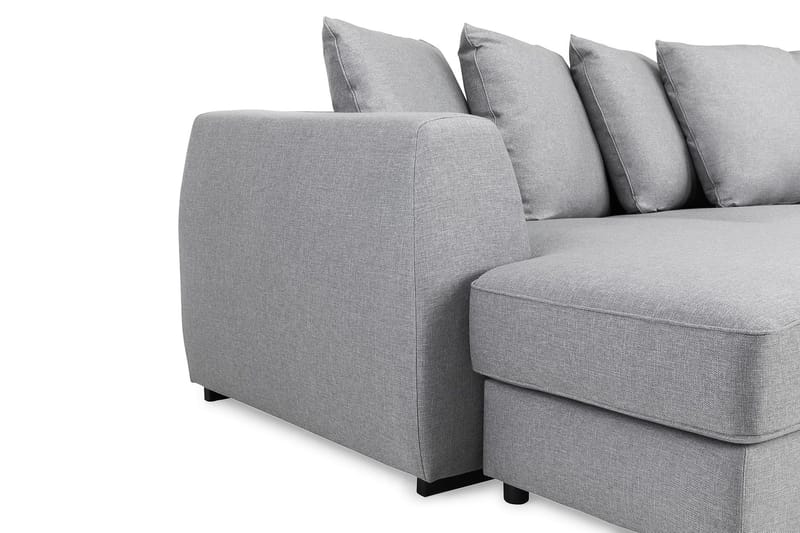 Optus 4-istuttava Oikeakätinen U-muotoinen Sohva Divaanilla ja Divaanituolilla Kankaalla sis. Kirjekuorityynyt - Vaaleanharmaa - Huonekalut - Sohva - U-Sohva