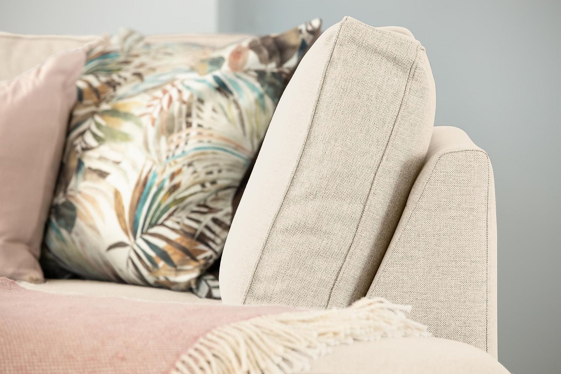 Optus 6-istuttava Oikeakätinen U-muotoinen Large Sohva Divaanilla ja Divaanituolilla Kankaalla - Beige - Huonekalut - Sohva - Divaanisohva