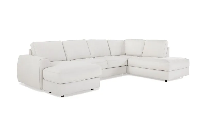 Optus Lyx 4-istuttava Oikeakätinen U-muotoinen Sohva Divaanilla ja Divaaniosalla Kankaasta - Vaaleanharmaa - Huonekalut - Sohva - U-Sohva