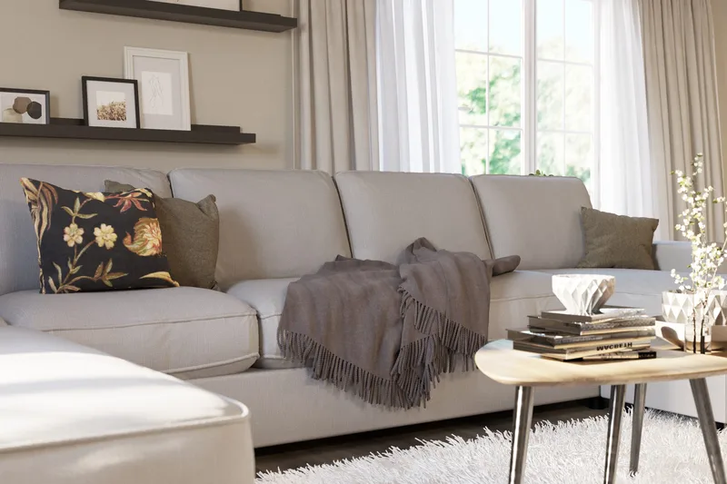 Optus Lyx 6-istuttava Vasenkätinen U-muotoinen Large Sohva Divaanilla ja Divaaniosalla Kankaasta - Harmaa - Huonekalut - Sohva - U-Sohva