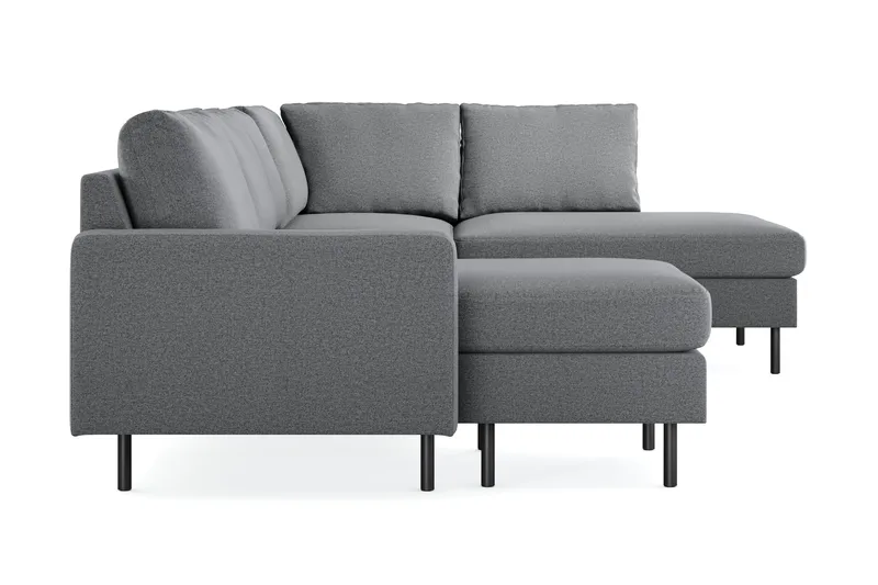 Peppe 4-istuttava Oikeakätinen U-muotoinen Sohva Divaanilla ja Divaaniosalla Kankaasta - Vaaleanharmaa - Huonekalut - Sohva - U-Sohva