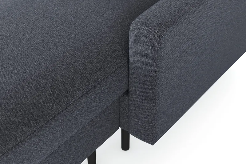 Peppe 4-istuttava Vasenkätinen U-muotoinen Sohva Divaanilla ja Leponurkkauksella Kankaasta - Tummanharmaa - Huonekalut - Sohva - U-Sohva